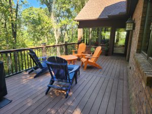 Timbertech PVC American Walnut deck with Matte Espresso Radiance railings &#8211; York PA