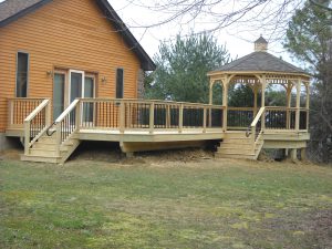 Pressure Treated wood gazebo with cupola, Pressure Treated wood deck and railings &#8211; Swedesboro NJ